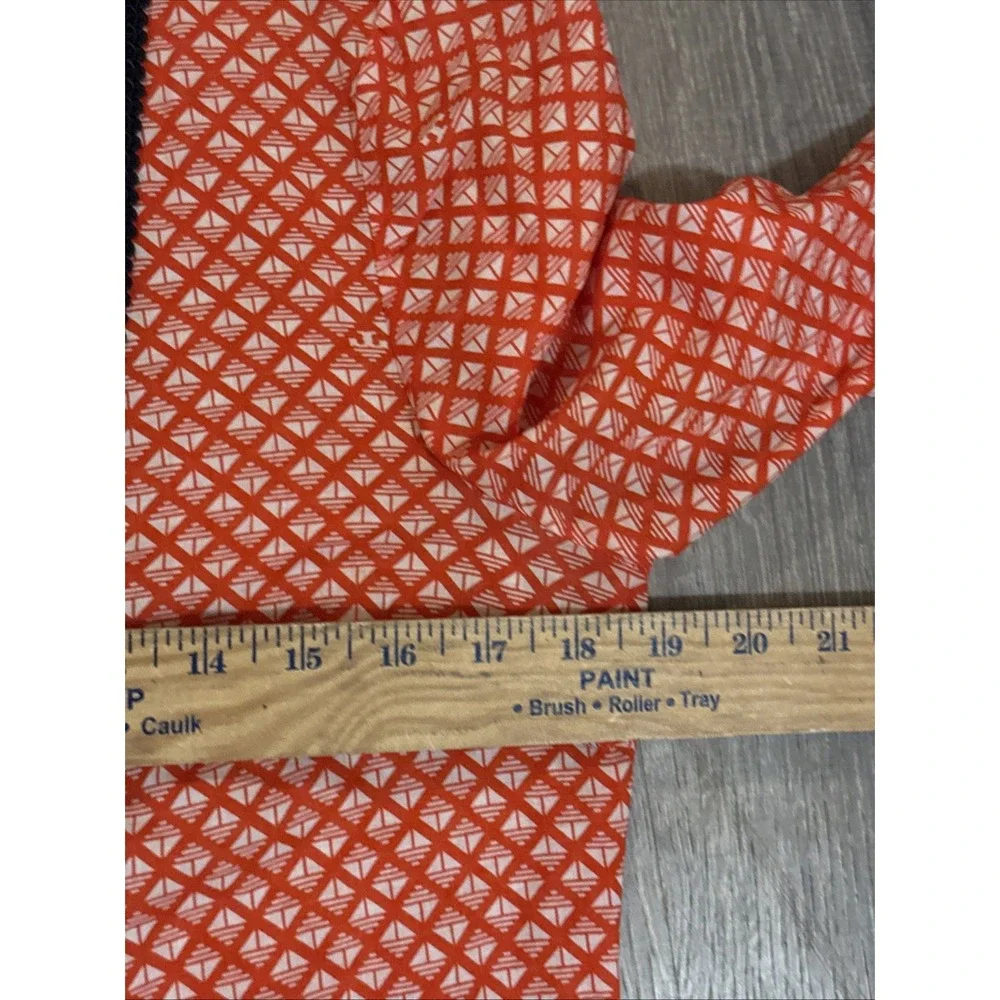 Tory Burch  Embroidered Size 8 Long tunic 11131171 blouse Orange Top